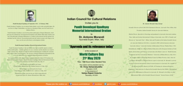 ICCR to celebrate World Culture Day on 21 May 2020